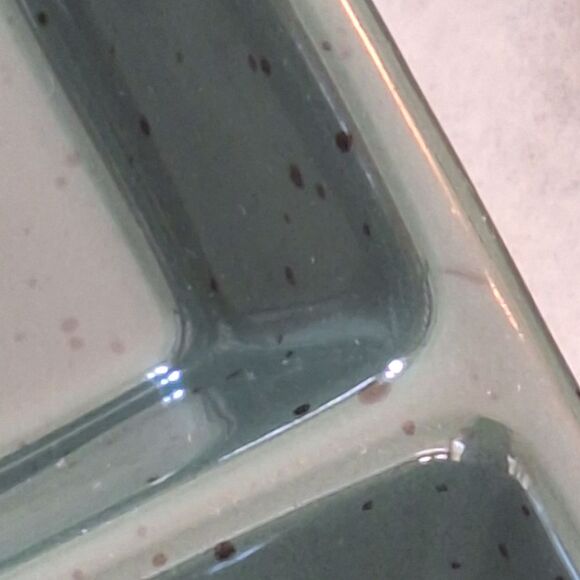 TWO Glazed Stoneware Trays with Four Compartments Sushi Condiments Divided Plate - Picture 4 of 12